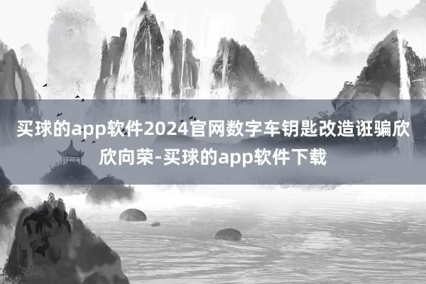 买球的app软件2024官网数字车钥匙改造诳骗欣欣向荣-买球的app软件下载