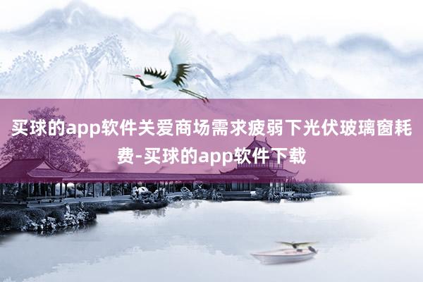 买球的app软件关爱商场需求疲弱下光伏玻璃窗耗费-买球的app软件下载