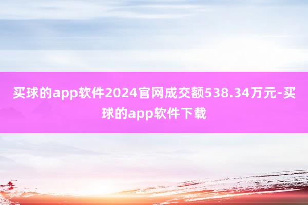 买球的app软件2024官网成交额538.34万元-买球的app软件下载