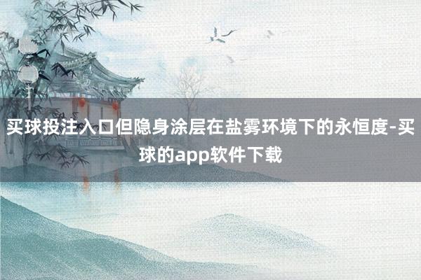 买球投注入口但隐身涂层在盐雾环境下的永恒度-买球的app软件下载