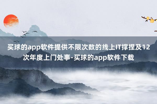 买球的app软件提供不限次数的线上IT撑捏及12次年度上门处事-买球的app软件下载