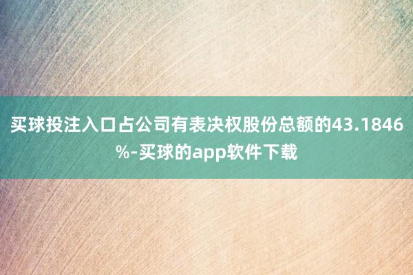 买球投注入口占公司有表决权股份总额的43.1846%-买球的app软件下载